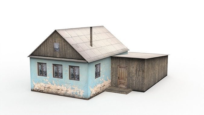 Village house Low-poly 3D model