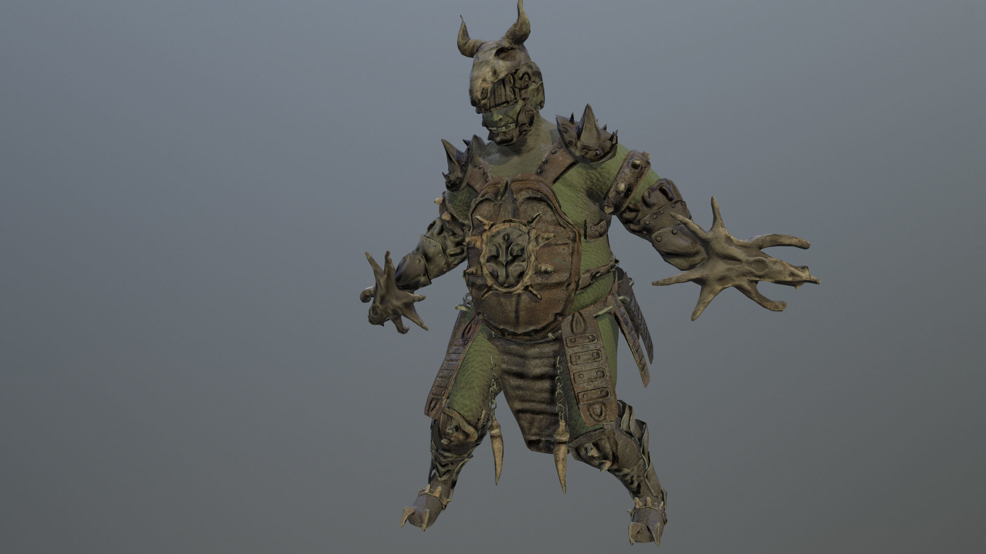 3D model Orc Fat Warrior VR / AR / low-poly rigged animated | CGTrader
