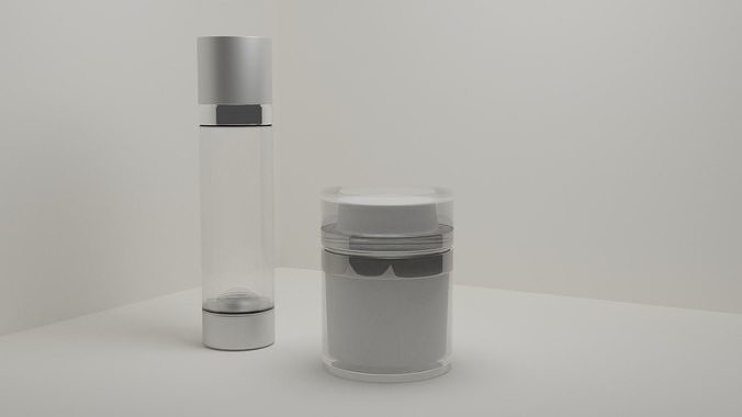 Airless containers Low-poly 3D model