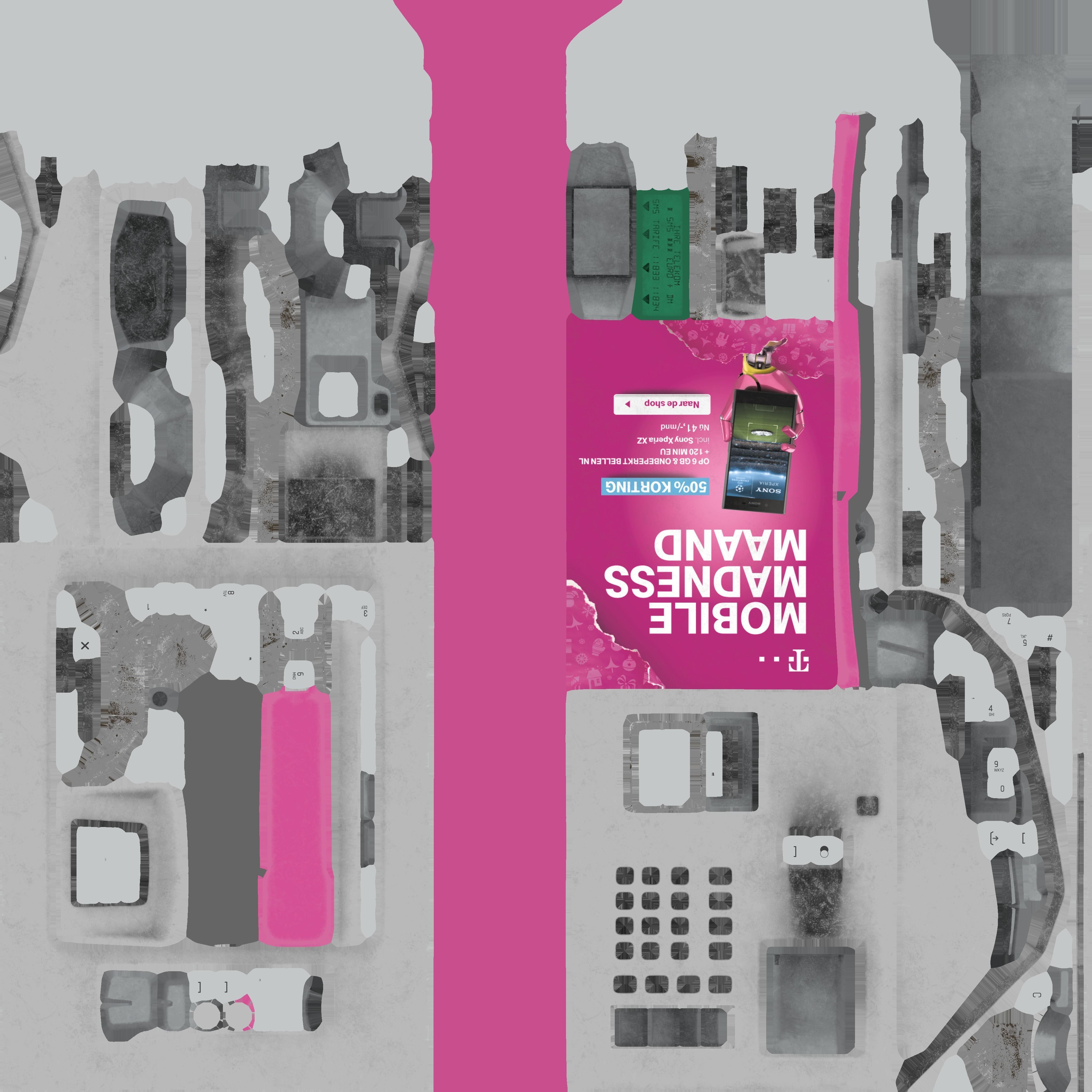 3D model T mobile phone booth VR / AR / lowpoly CGTrader