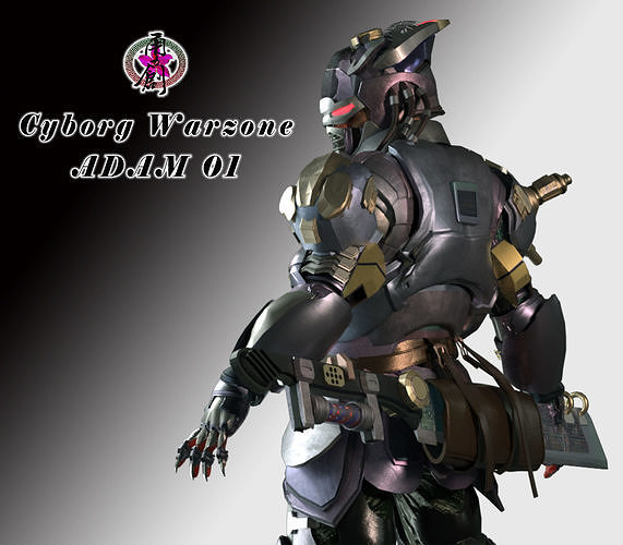 Cyborg  War Zone - Adam01 Low-poly 3D model