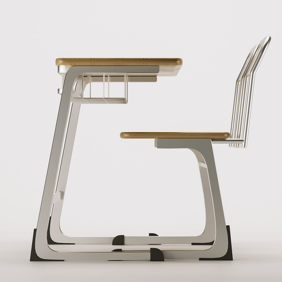 School Desk and Chair 3D model 3D model CGTrader