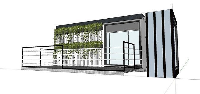 City Simple Art Building-Container-0133 3D model