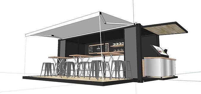 City Simple Art Building-Container-0229 3D model