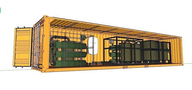 City Simple Art Building-Container-072 3D model