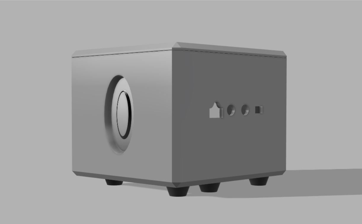 Subwoofer speaker housing bluetooth 3D model 3D printable CGTrader
