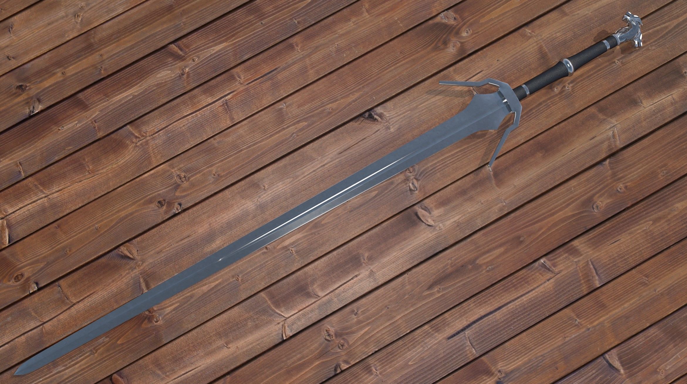 3D Silver sword Witcher 3 | CGTrader