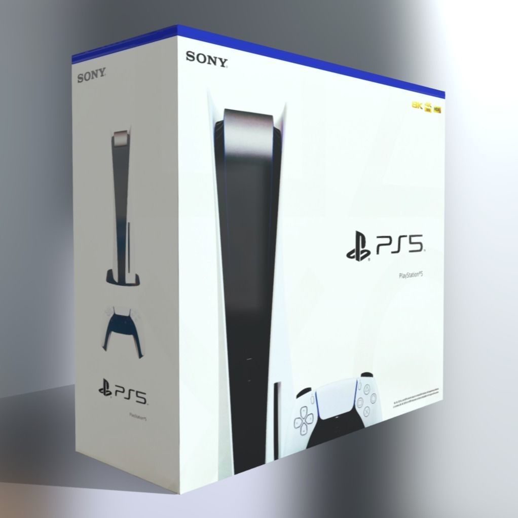 PS5 Box Accurate scale free 3D model CGTrader