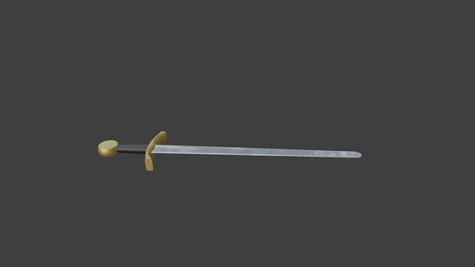 15th Century Medieval Sword Low-poly 3D model