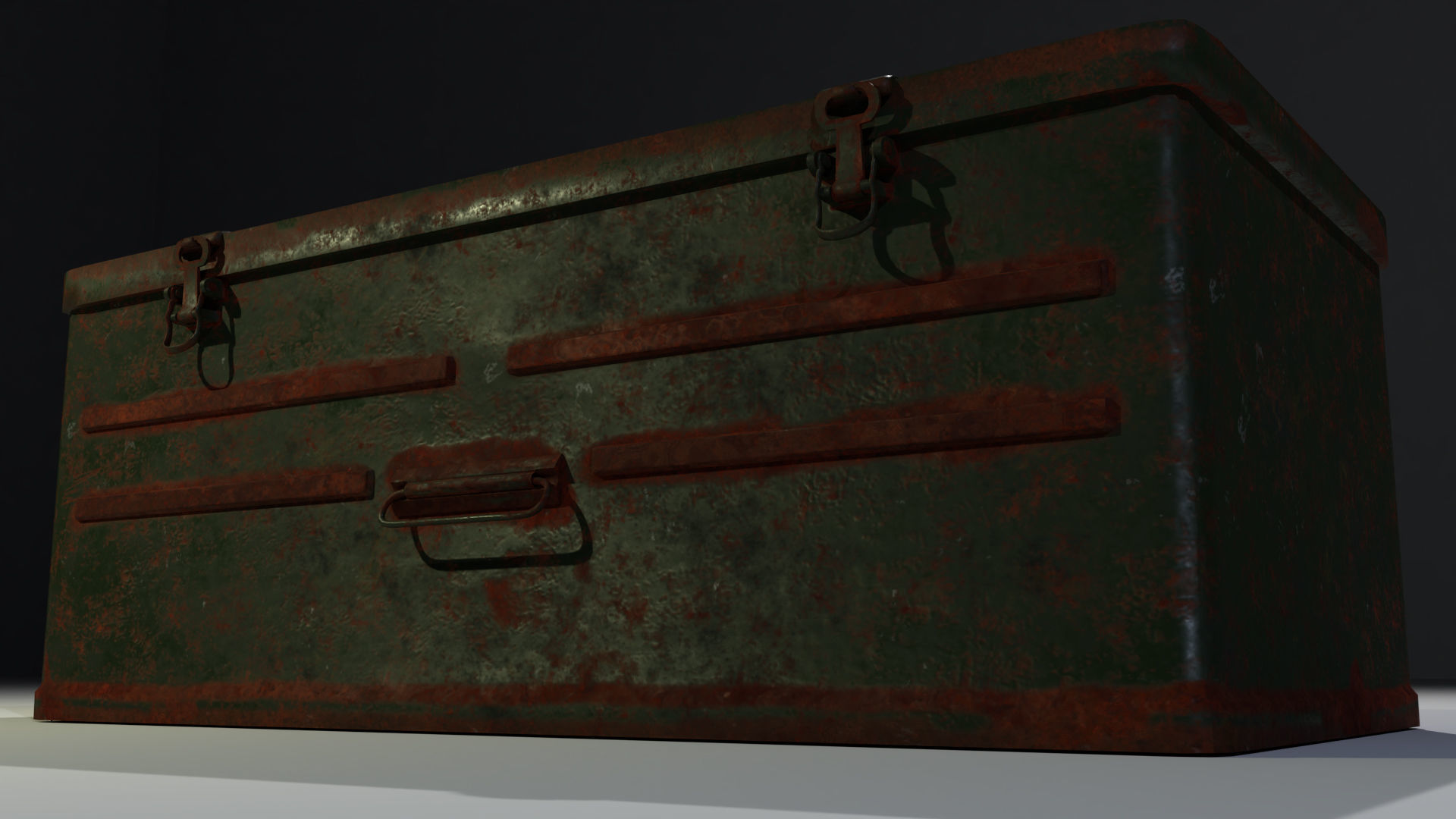 3D model Rusty Military Metal Crate Lowpoly VR / AR / lowpoly CGTrader
