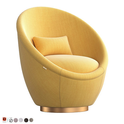 AGGI Armchair Hamilton Conte Paris 3D model