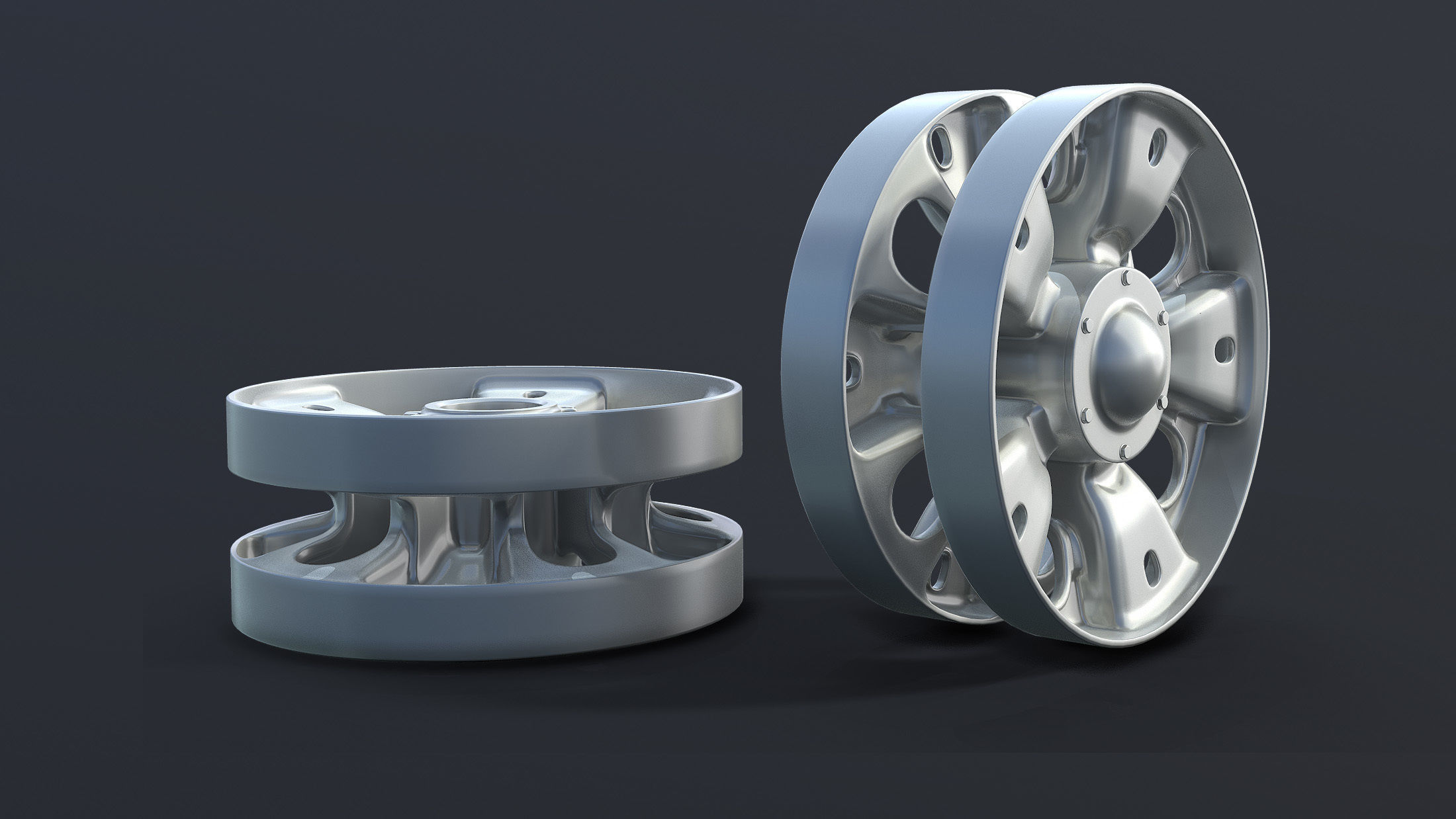 3D model T-55 Tank Wheels Set VR / AR / low-poly | CGTrader