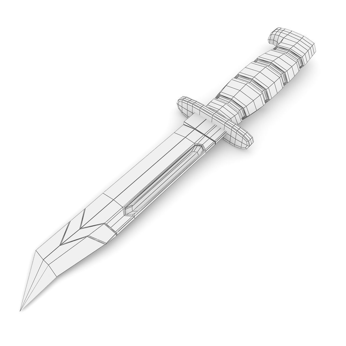 KaBar Knife 3D model CGTrader