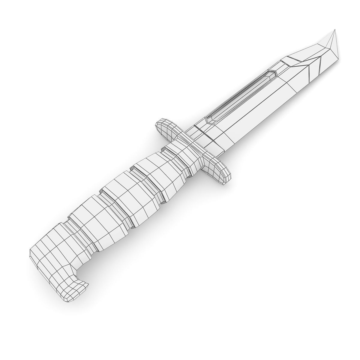 KaBar Knife 3D model CGTrader