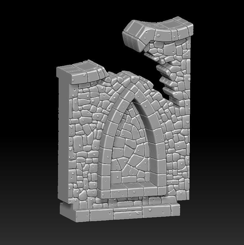 Fantasy wall 1 3d print 3D model 3D printable | CGTrader
