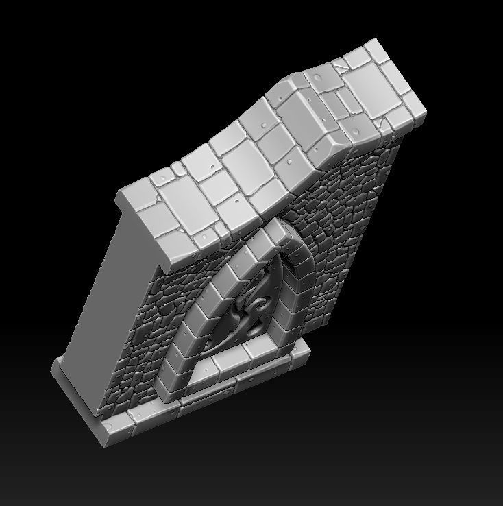 Fantasy wall 1 3d print 3D model 3D printable | CGTrader