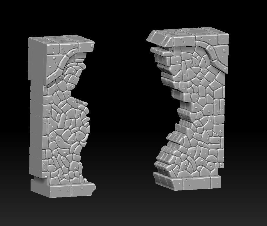 Fantasy wall 2 3d print 3D model 3D printable | CGTrader