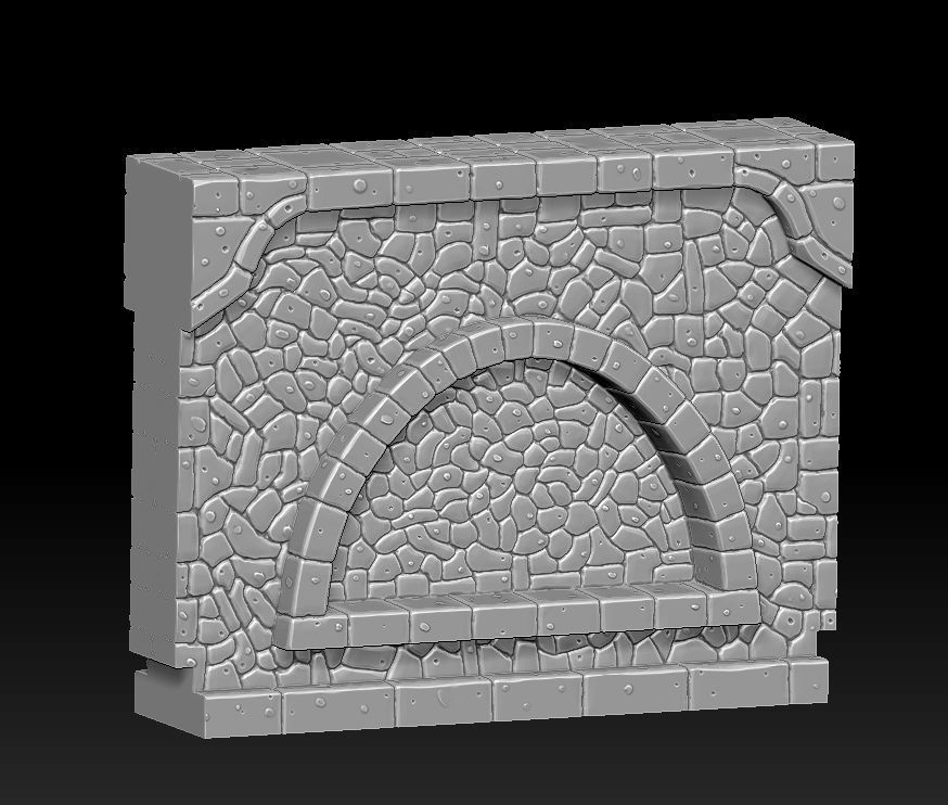 Fantasy wall 2 3d print 3D model 3D printable | CGTrader