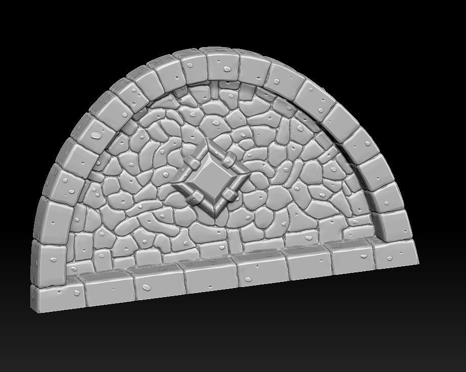 Fantasy wall 2 3d print 3D model 3D printable | CGTrader