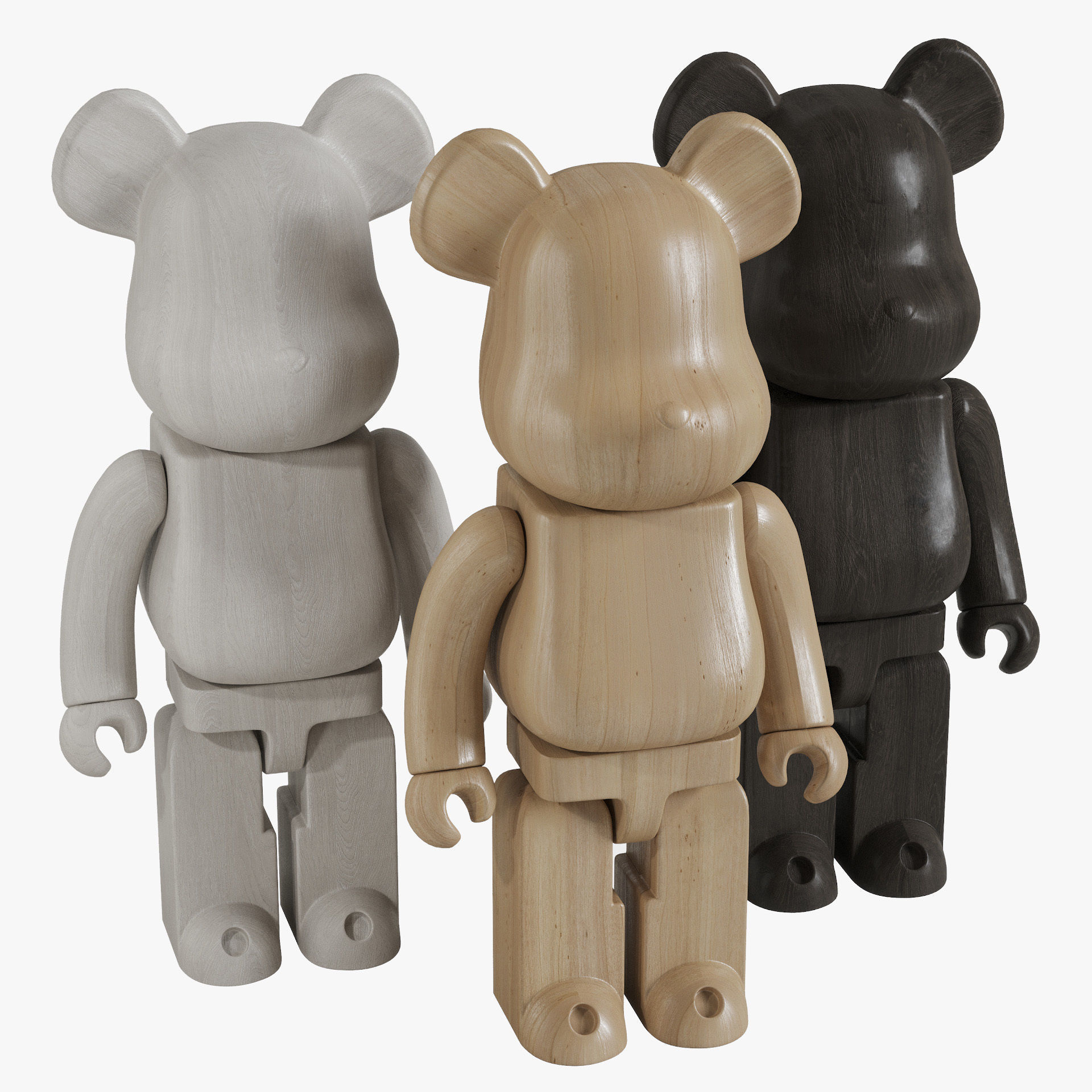 Bearbrick Wood 3D model CGTrader