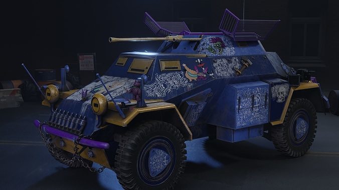 SDFKZ 222 truck Low-poly 3D model