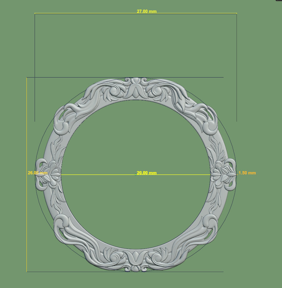 Round Photo Frame 3D model 3D printable CGTrader