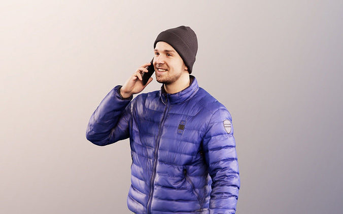 Kilian 11583 - Young Man Walking And Talking On The Phone 3D model