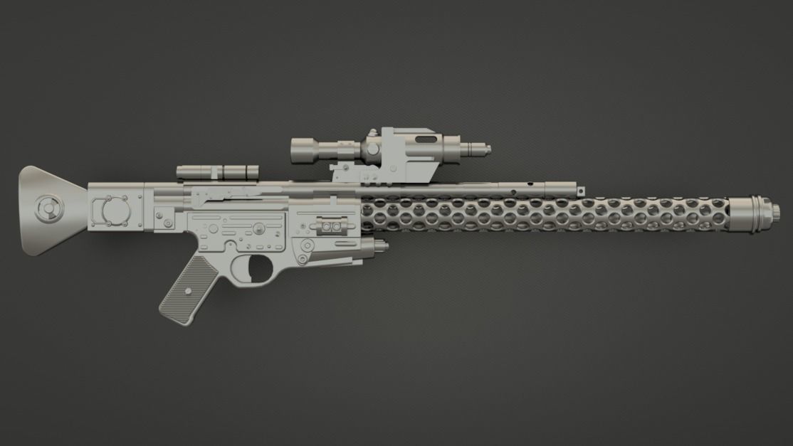 Star Wars Battlefront II DLT20A Blaster Rifle 3D model 3D printable