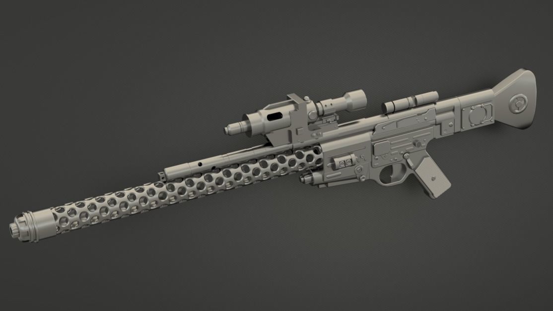 Star Wars Battlefront II DLT20A Blaster Rifle 3D model 3D printable