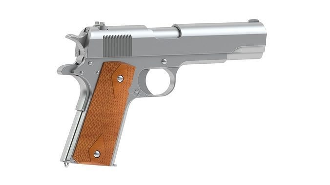 Dan Wesson M1911 ACP pistol 3D model CGTrader