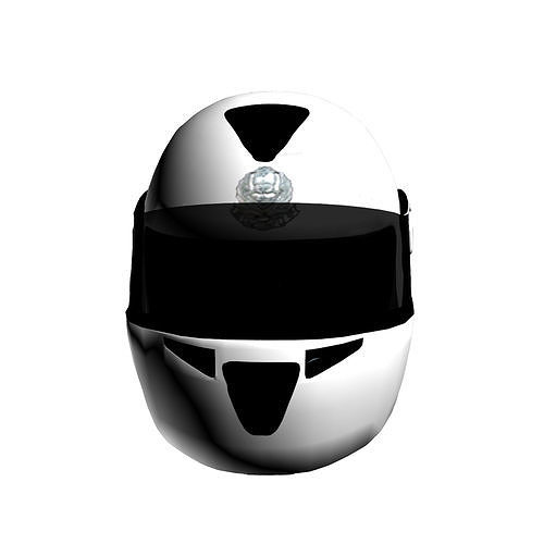 Traffic police helmet Low-poly 3D model