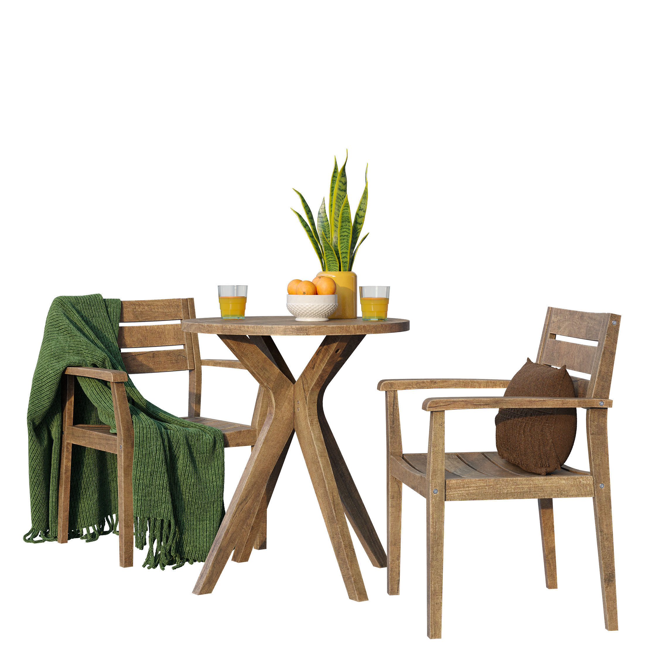 Outdoor table set 3D model CGTrader