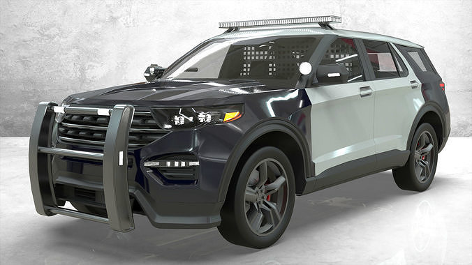 3D model Ford Explorer Police Interceptor lowpoly concept VR / AR / low ...