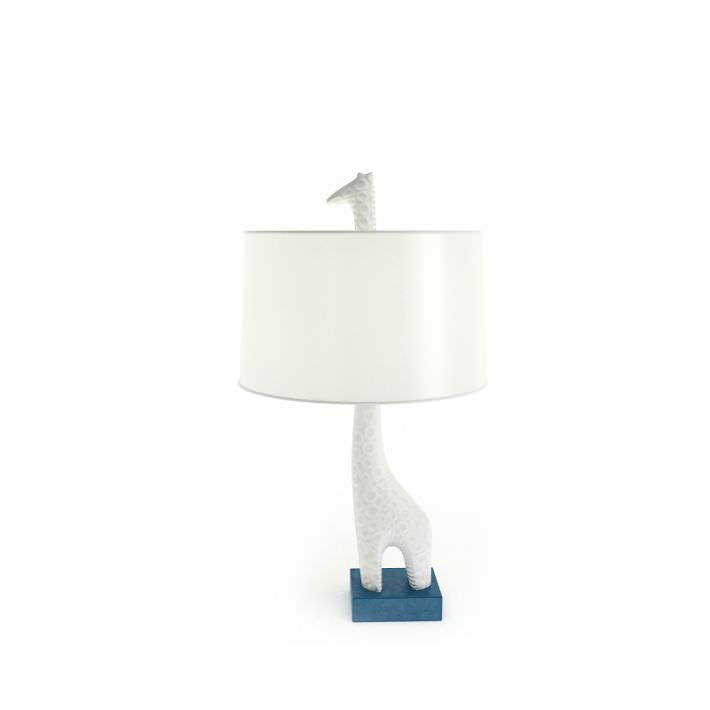 White Giraffe Lamp On A Blue Base 3d Model Cgtrader White Giraffe Lamp On A Blue Base 3d Model Obj 1