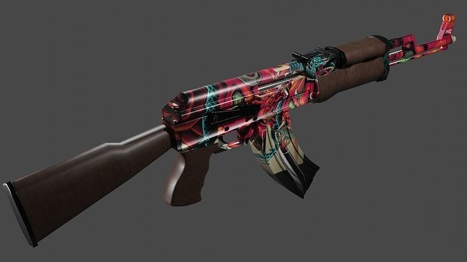 Kalashnikov Low-poly 3D model