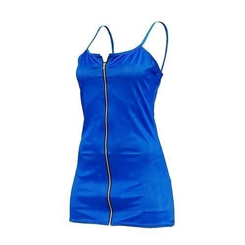Front Zipper Metallic Dress 3D model