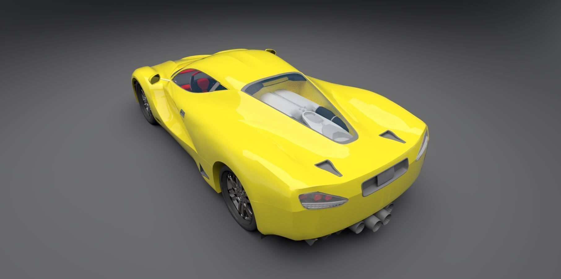 3D model Custom Car 3 VR / AR / low-poly | CGTrader