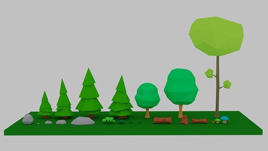 3d-model-bosque-low-poly-vr-ar-low-poly-cgtrader