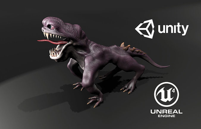 Angry Bite Low-poly 3D model