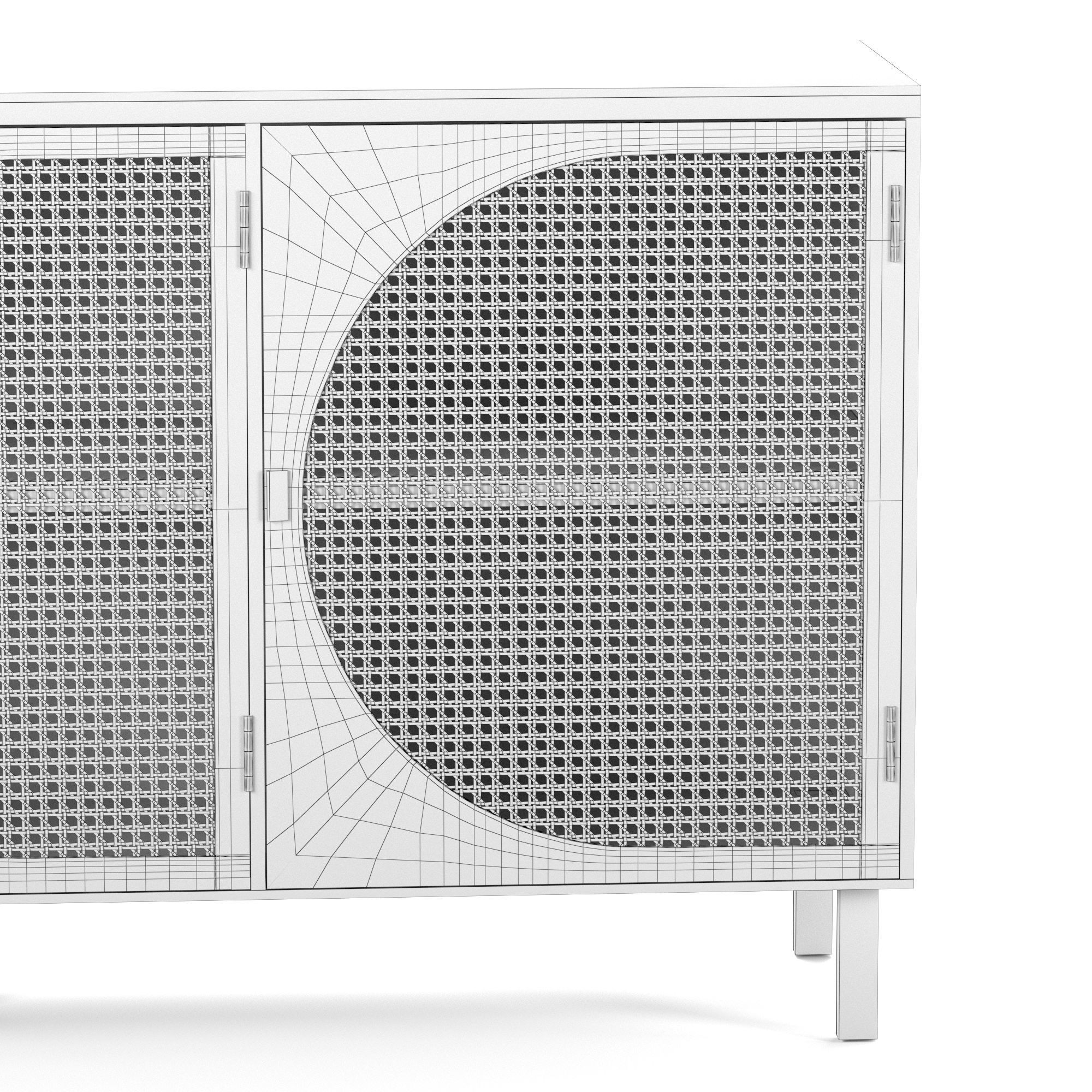 Adina Cane bing Dresser Black 3D model CGTrader