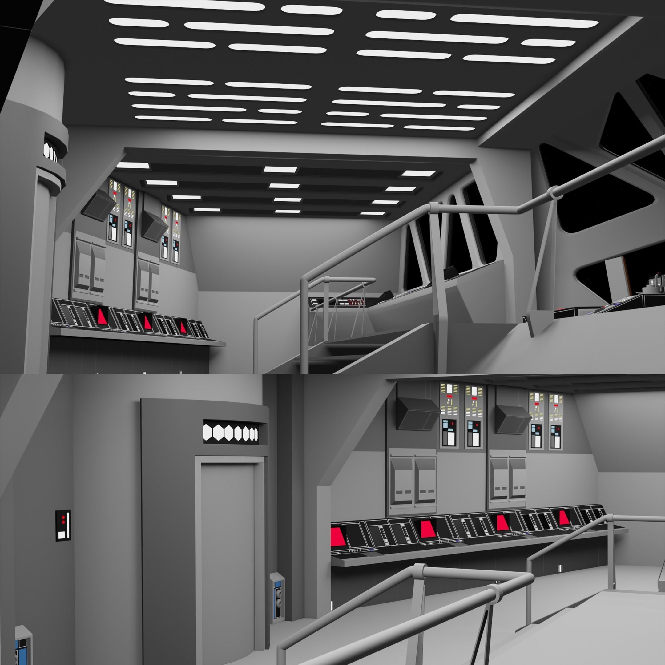 Arquitens Class Light Cruiser With The Interior Of The Bridge 3D arquitens-class-light-cruiser-with-the-interior-of-the-bridge-3d