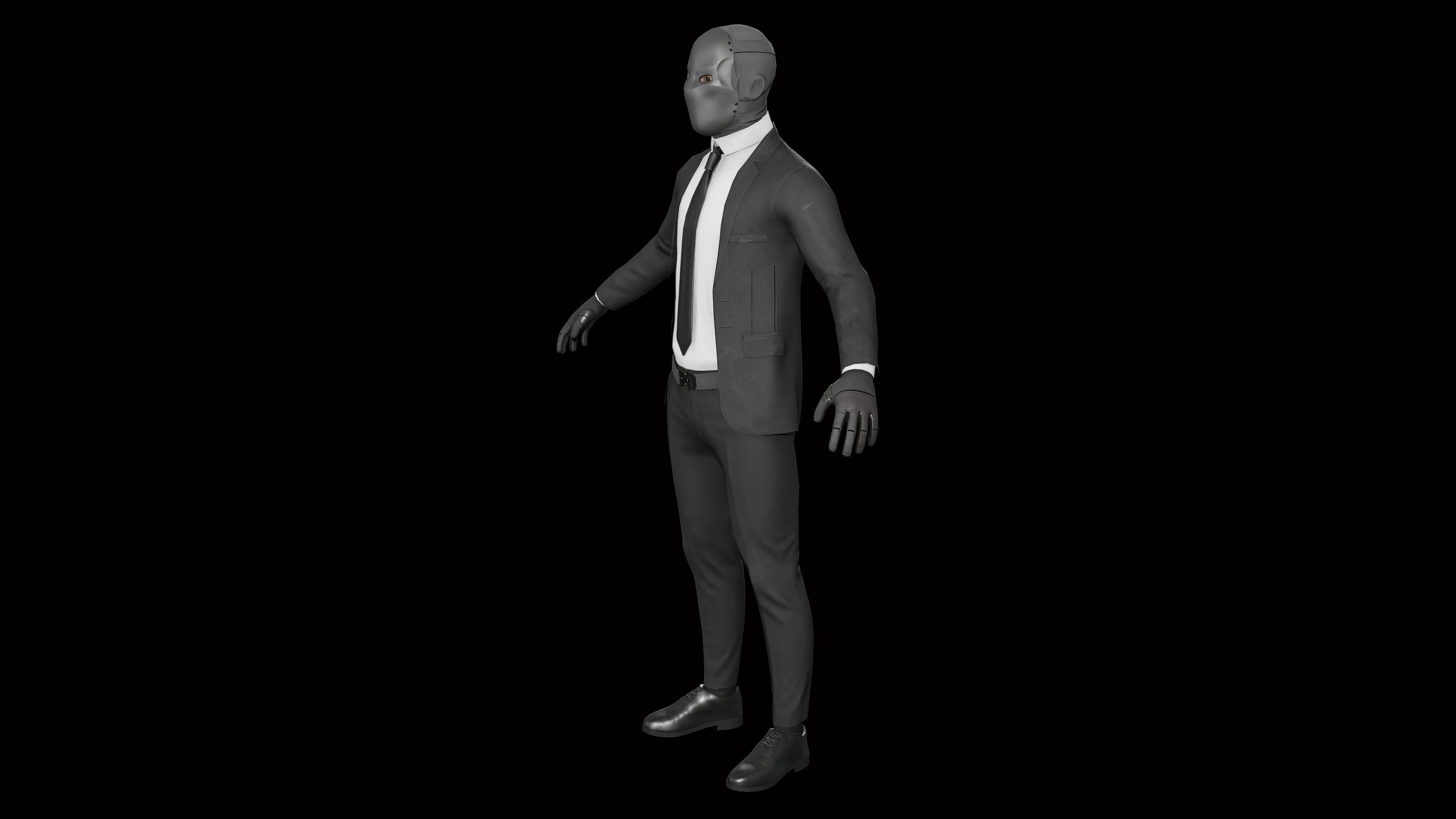 3D model Masked Killer Game ready VR / AR / lowpoly CGTrader