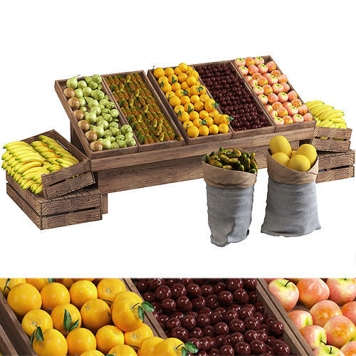 Fruit crates 3D model