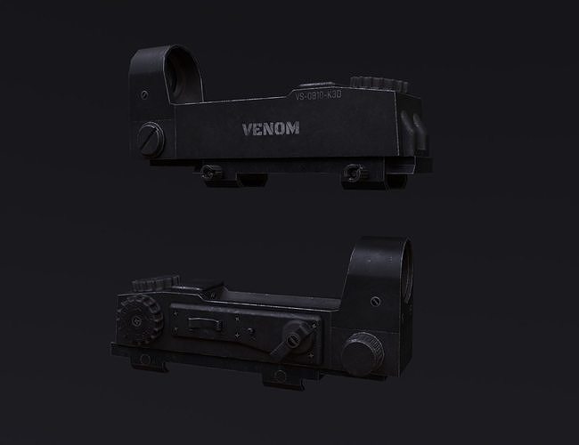 Venom Red Dot Sight Low-poly 3D model
