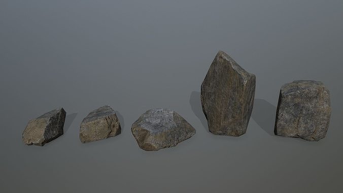 rocks Low-poly 3D model