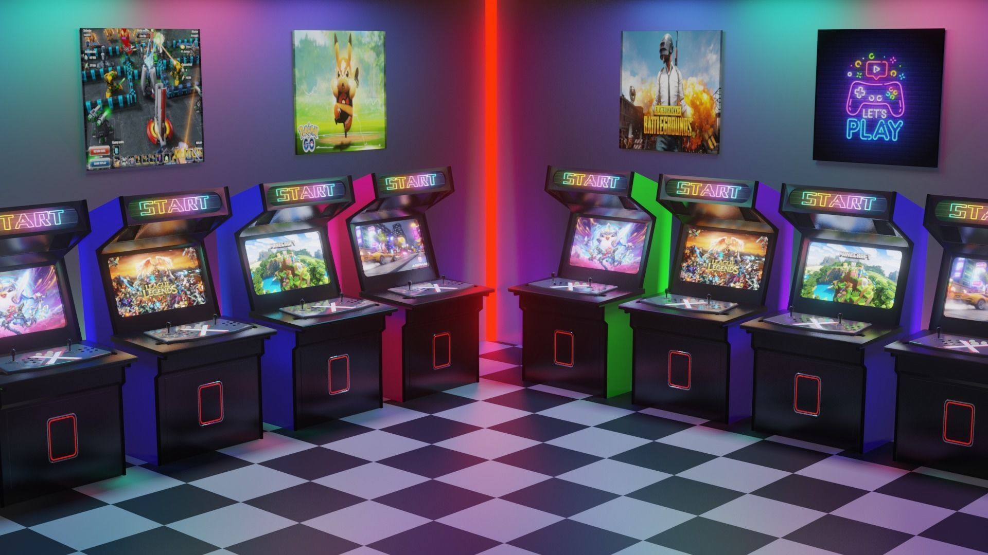 Arcade Station 3D model CGTrader