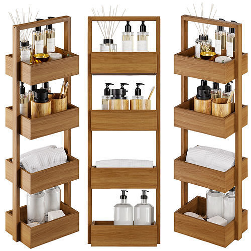 Zara Home Wooden Shelf 3D model CGTrader