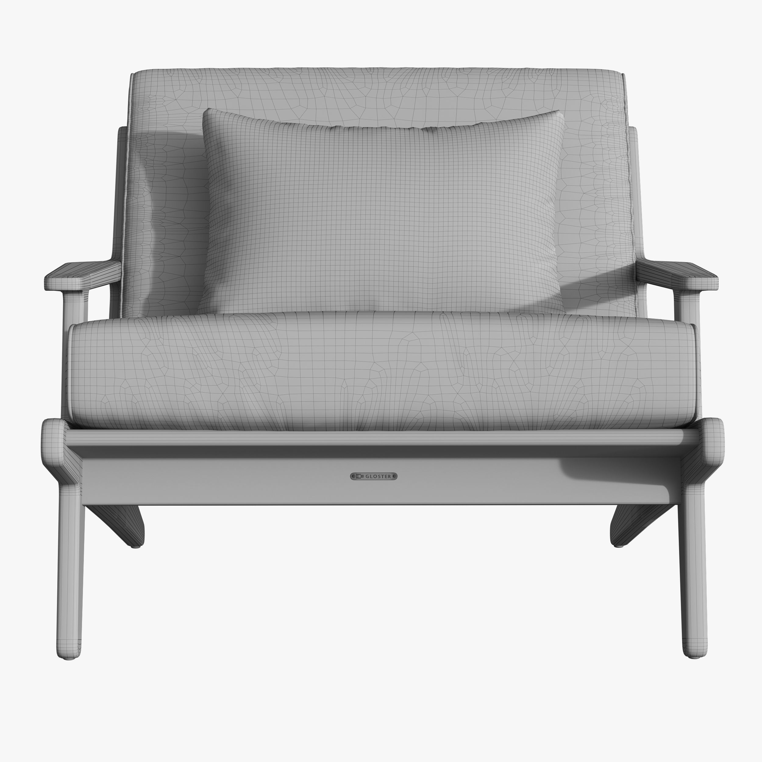 Gloster BAY LOUNGE CHAIR and OTTOMAN 3D model CGTrader