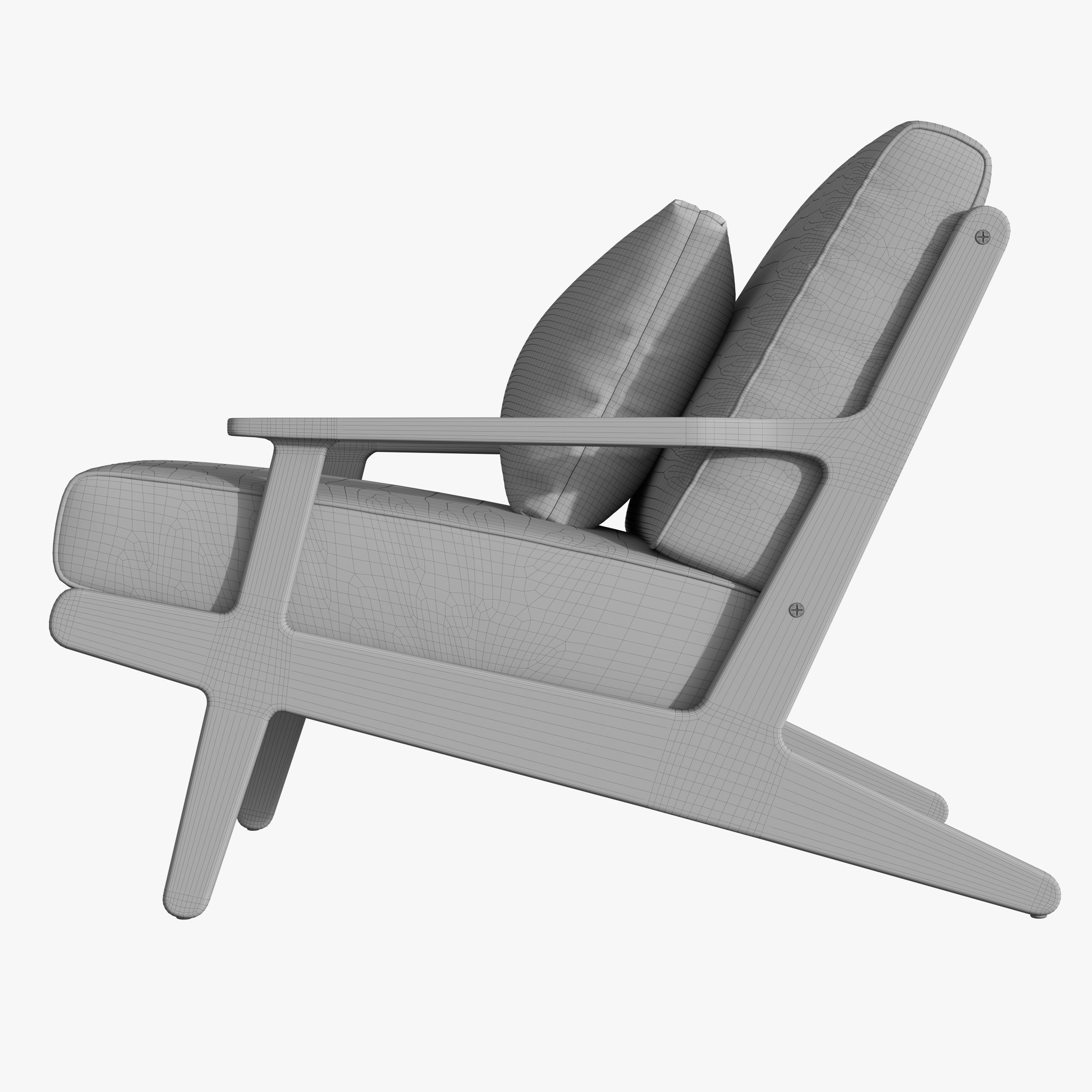 Gloster BAY LOUNGE CHAIR and OTTOMAN 3D model CGTrader