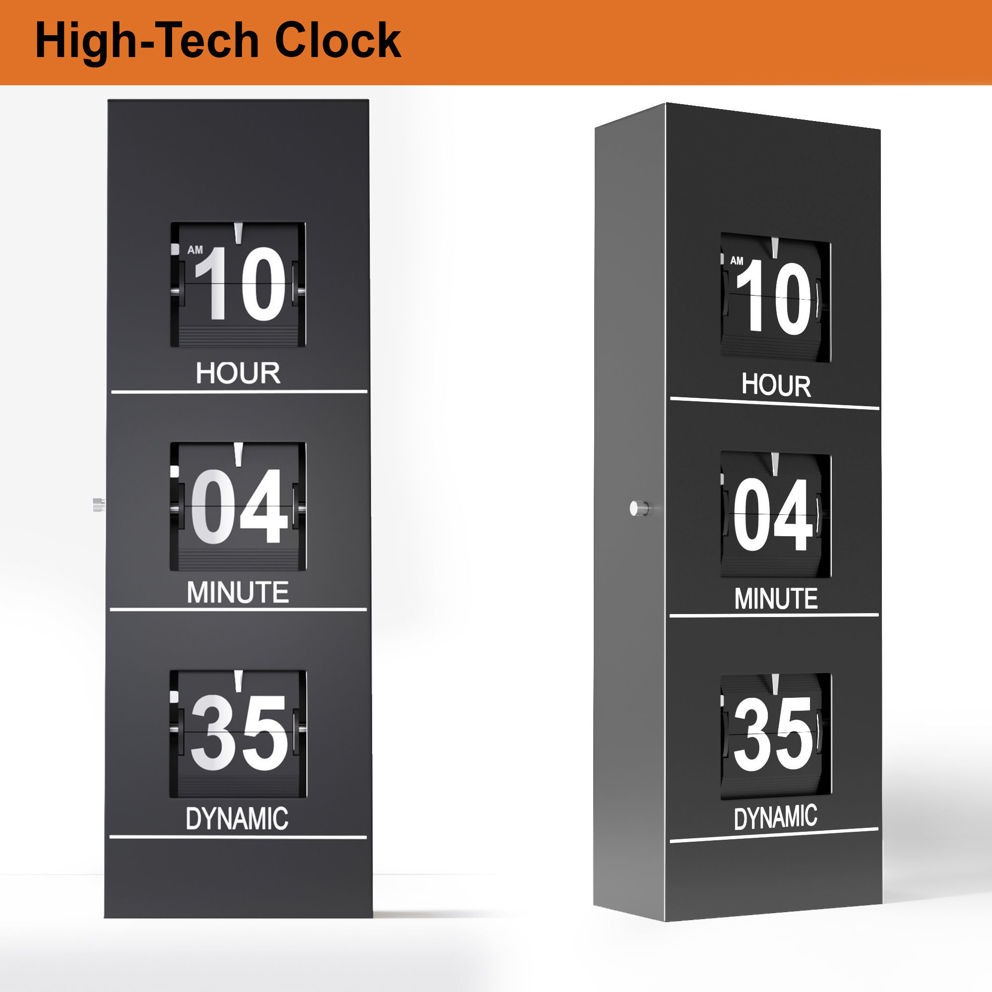 High-Tech Clock 3D model | CGTrader